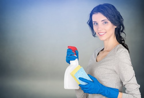 Cleaning team estimating room-based carpet cleaning rates in Eastcote